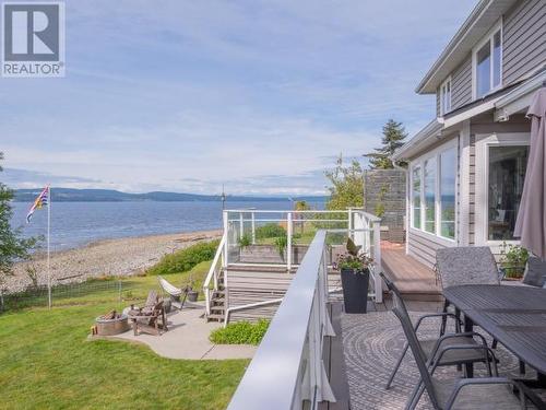 8745 Patricia Road, Powell River, BC - Outdoor With Body Of Water With Deck Patio Veranda With View