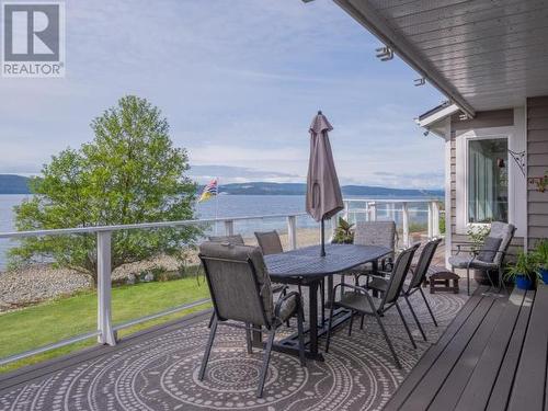 8745 Patricia Road, Powell River, BC - Outdoor With Body Of Water With Deck Patio Veranda With View With Exterior