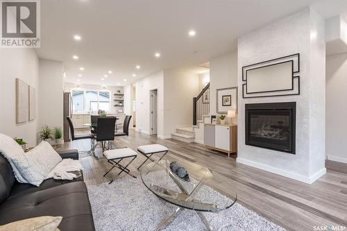 1334 Colony Street, Saskatoon, SK - Indoor Photo Showing Living Room With Fireplace