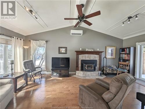 45 Leger St, Caraquet, NB - Indoor Photo Showing Living Room With Fireplace