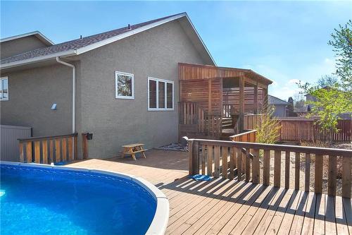 6 Wren Crescent, Brandon, MB - Outdoor With Above Ground Pool With Deck Patio Veranda With Exterior