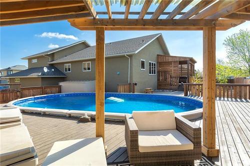 6 Wren Crescent, Brandon, MB - Outdoor With Above Ground Pool With Deck Patio Veranda With Exterior