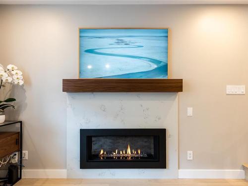 309 Bella St, Victoria, BC - Indoor Photo Showing Living Room With Fireplace