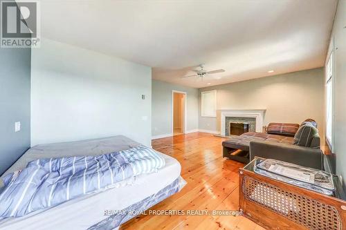28 Goodman Road, Kawartha Lakes, ON - Indoor Photo Showing Bedroom With Fireplace