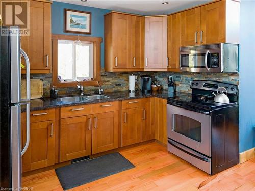 32 Pine Forest Drive, Sauble Beach, ON - Indoor Photo Showing Kitchen With Double Sink