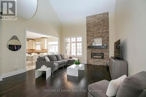 24 Ainley Trail, Halton Hills, ON - Indoor Photo Showing Living Room With Fireplace