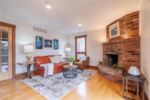 152 Weirs Lane, Flamborough, ON - Indoor Photo Showing Living Room With Fireplace