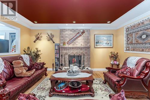 14 Sheringham St, Brampton, ON - Indoor Photo Showing Living Room With Fireplace