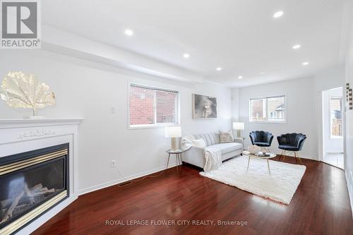 39 Culture Cres, Brampton, ON - Indoor Photo Showing Living Room With Fireplace