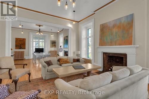 389 King Street E, Gananoque, ON - Indoor Photo Showing Living Room With Fireplace