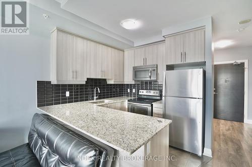 1104 - 55 Yorkland Boulevard, Brampton, ON - Indoor Photo Showing Kitchen With Stainless Steel Kitchen With Upgraded Kitchen