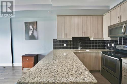 #1104 -55 Yorkland Blvd, Brampton, ON - Indoor Photo Showing Kitchen With Stainless Steel Kitchen