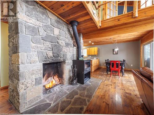 260 Bradley Drive, Northern Bruce Peninsula, ON - Indoor With Fireplace