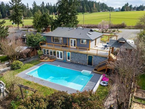 1323 Cherry Point Rd, Cowichan Bay, BC - Outdoor With In Ground Pool With Deck Patio Veranda