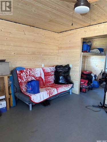 English Bay Leased Cabin, Lac La Ronge, SK - Indoor Photo Showing Garage