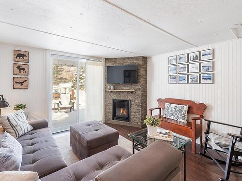 Living room - 55 Rue De La Granuleuse, Sutton, QC - Indoor Photo Showing Living Room With Fireplace
