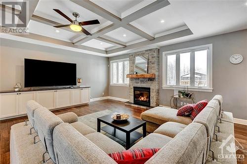 2862 Blanchfield Road, Ottawa, ON - Indoor Photo Showing Living Room With Fireplace