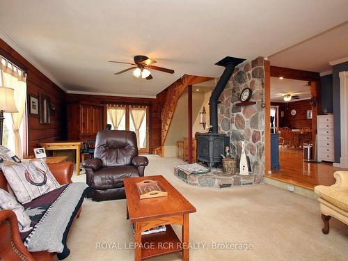 713 Cottingham Rd, Kawartha Lakes, ON - Indoor With Fireplace