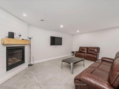 443 Oozloffsky St, Petrolia, ON - Indoor Photo Showing Living Room With Fireplace