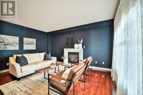 22 Lucky Lane, Brampton, ON - Indoor Photo Showing Living Room With Fireplace