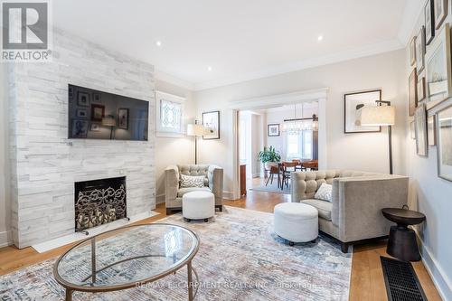 2105 Caroline St, Burlington, ON - Indoor Photo Showing Living Room With Fireplace