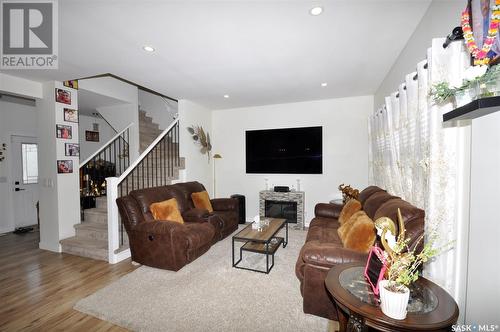 1069 Kolynchuk Crescent, Saskatoon, SK - Indoor Photo Showing Living Room With Fireplace