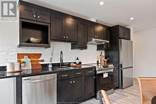 1500 Ouellette Unit# 302, Windsor, ON - Indoor Photo Showing Kitchen With Upgraded Kitchen