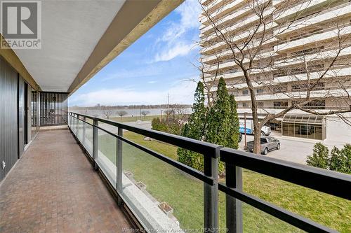 5125 Riverside Drive East Unit# 202, Windsor, ON - Outdoor With Balcony With View With Exterior