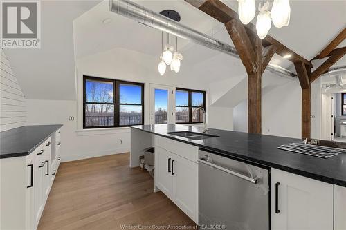 247 Brock Street Unit# 401, Amherstburg, ON - Indoor Photo Showing Kitchen With Double Sink