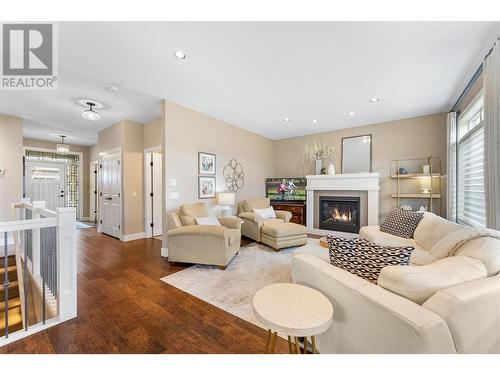 13166 Porter Drive, Lake Country, BC - Indoor Photo Showing Living Room With Fireplace