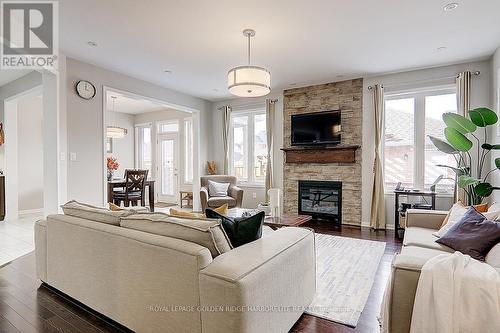 224 The Meadows Ave, Markham, ON - Indoor Photo Showing Living Room With Fireplace