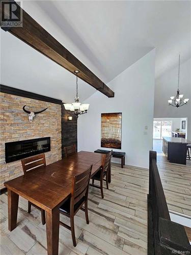 1066 Sycamore, Bathurst, NB - Indoor Photo Showing Dining Room With Fireplace