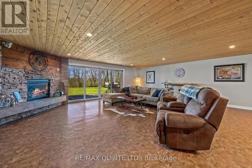 370 Fish Lake Road, Prince Edward County, ON - Indoor Photo Showing Living Room With Fireplace