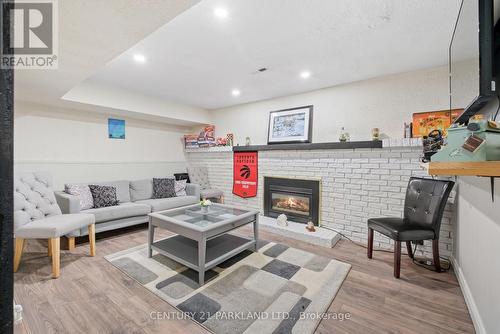 87 Bonacres Ave, Toronto, ON - Indoor Photo Showing Living Room With Fireplace