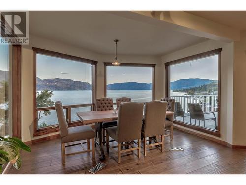 5142 Robinson Place, Peachland, BC - Indoor Photo Showing Dining Room With Body Of Water