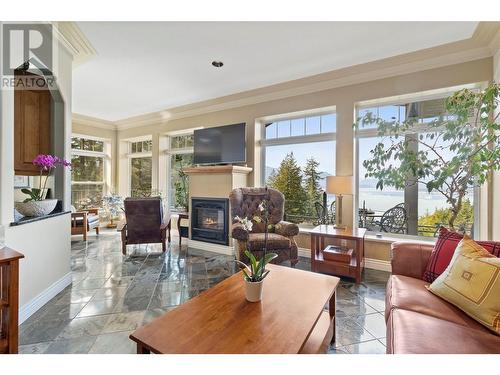 3676 Mcbride Road, Blind Bay, BC - Indoor Photo Showing Living Room With Fireplace