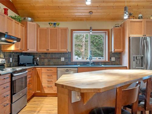1509 Schooner Rd, Quadra Island, BC - Indoor Photo Showing Kitchen With Double Sink