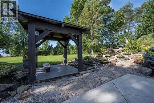Waterfall and pond with timber framed gazebo, the perfect place for quiet contemplation - 20288 County Road 2 Road, South Glengarry, ON - Outdoor