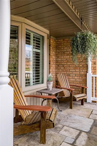 Front Porch over looks the quiet court - 1652 Roundleaf Court, Burlington, ON - Outdoor With Deck Patio Veranda With Exterior