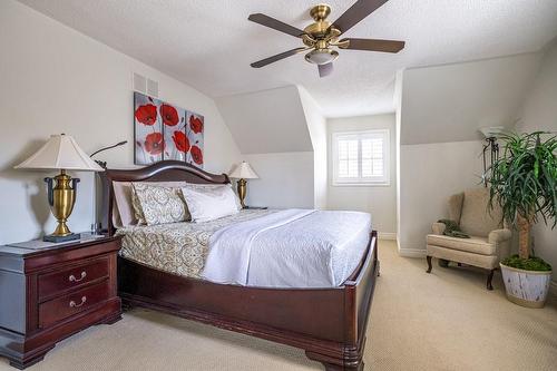 Primary Bedroom easily fits a King-sized Bed - 1652 Roundleaf Court, Burlington, ON - Indoor Photo Showing Bedroom