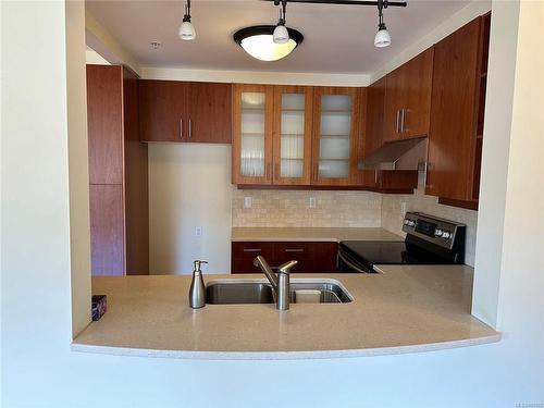 308-2045 Carrick St, Oak Bay, BC - Indoor Photo Showing Kitchen With Double Sink