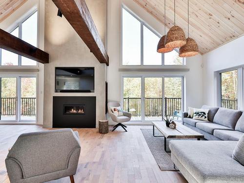 Salon - 60 Rue Louis-Xiv, Saint-Côme, QC - Indoor Photo Showing Living Room With Fireplace