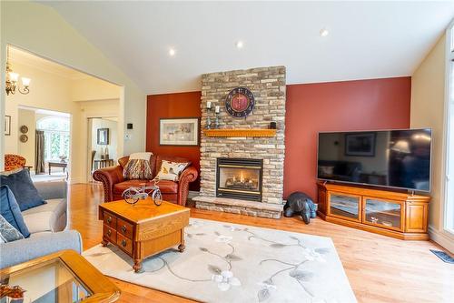 61 Aberdeen Avenue, Mount Hope, ON - Indoor Photo Showing Living Room With Fireplace