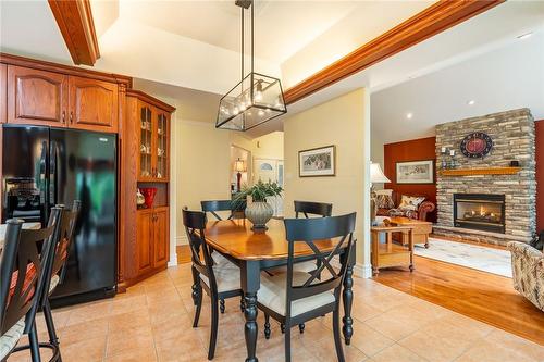 61 Aberdeen Avenue, Mount Hope, ON - Indoor Photo Showing Dining Room With Fireplace