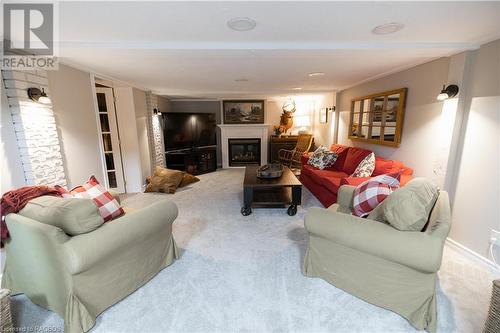 Rec. Room - 160 4Th Avenue, Hanover, ON - Indoor Photo Showing Living Room With Fireplace