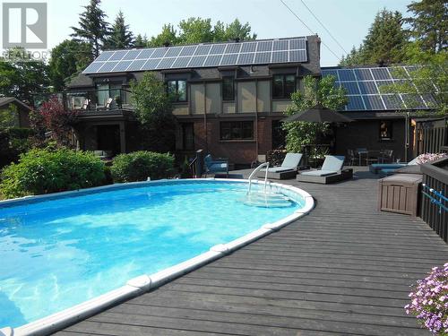 471 Macdonald Ave, Sault Ste Marie, ON - Outdoor With Above Ground Pool