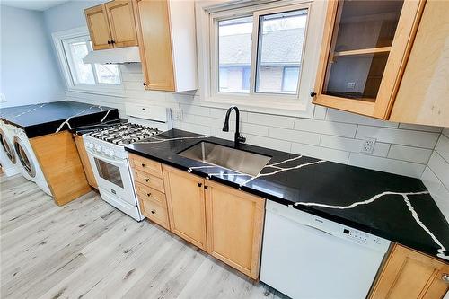 59 Beacon Avenue, Hamilton, ON - Indoor Photo Showing Kitchen With Double Sink