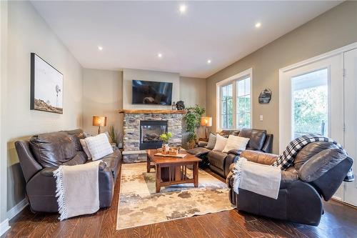 694 Centre Road, Flamborough, ON - Indoor Photo Showing Living Room With Fireplace