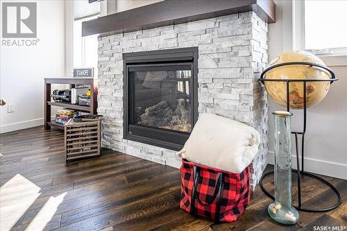 38 Broda Terrace, Moose Jaw, SK - Indoor Photo Showing Living Room With Fireplace