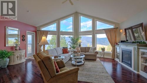 136 Sumac Ridge Drive, Summerland, BC - Indoor Photo Showing Living Room With Fireplace